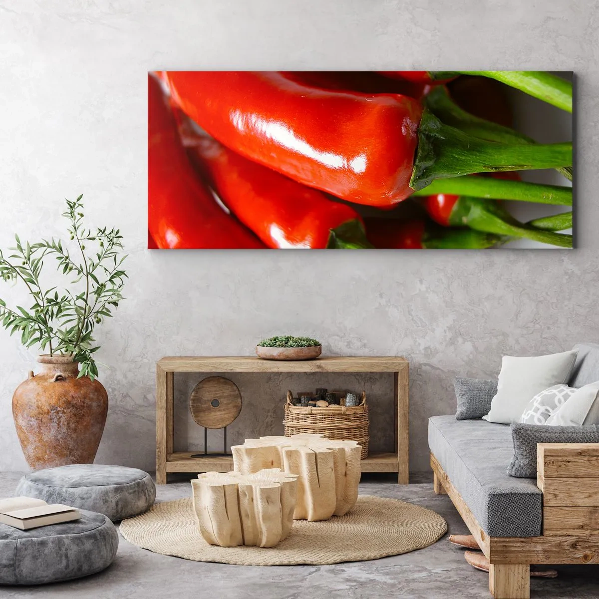 Lærredstryk - Billede på lærred - Saftig, skinnende, glat - 100x40 cm