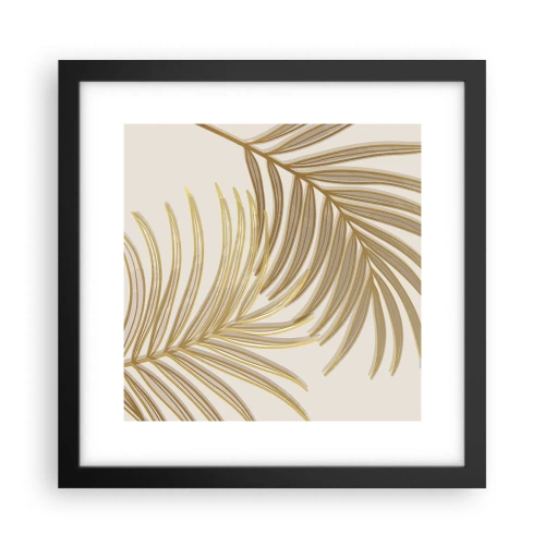 Plakat i sort ramme - Gylden palme! - 30x30 cm