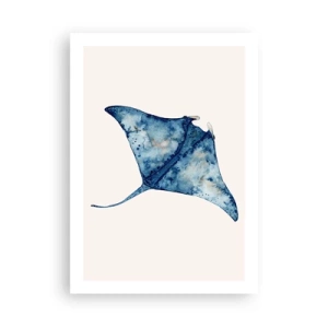Plakat - Liv i blåt - 50x70 cm