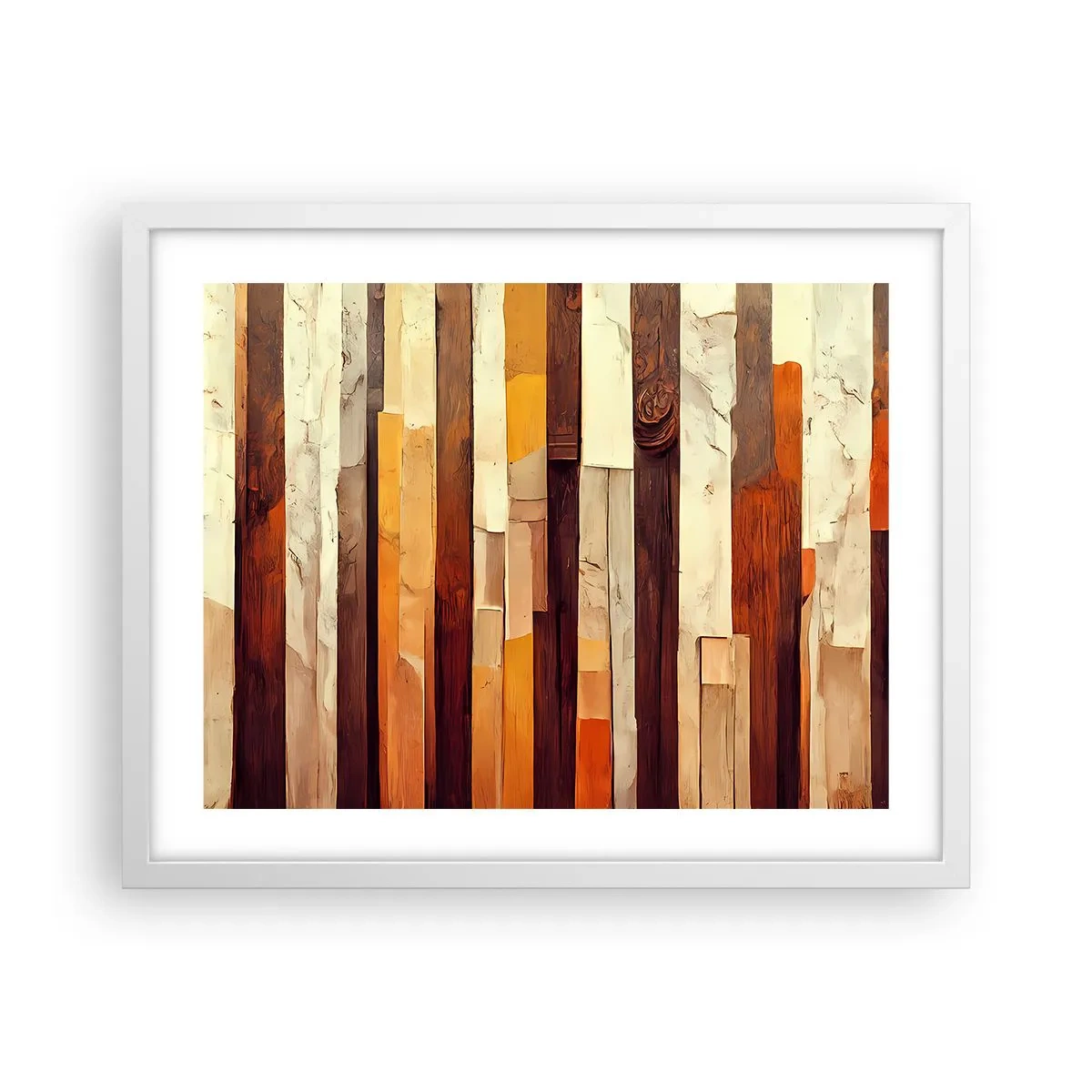 Plakat i hvid ramme - Hymne af skovens træer - 50x40 cm