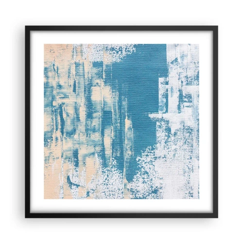 Plakat i sort ramme - Gennem istappen - 50x50 cm