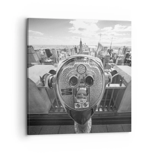 Lærredstryk - Billede på lærred - Byen over byer - 70x70 cm