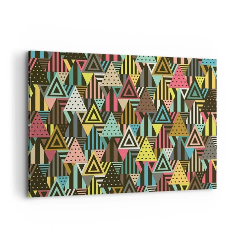 Lærredstryk - Billede på lærred - I takt på tre - 100x70 cm