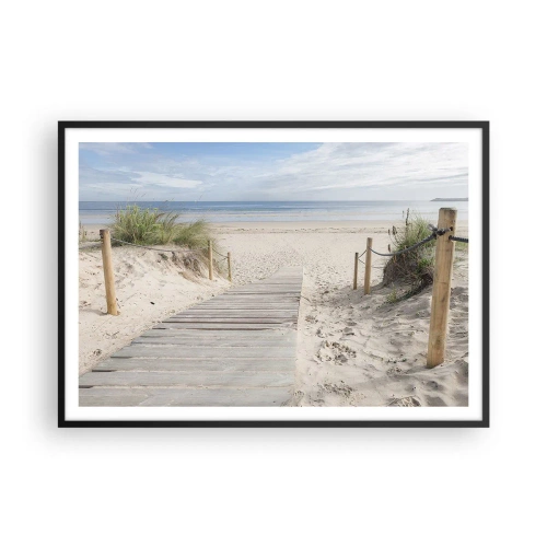 Plakat i sort ramme - Ud over horisonten - 100x70 cm