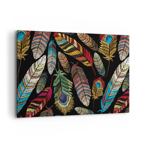 Lærredstryk - Billede på lærred - Fuglekarneval - 100x70 cm