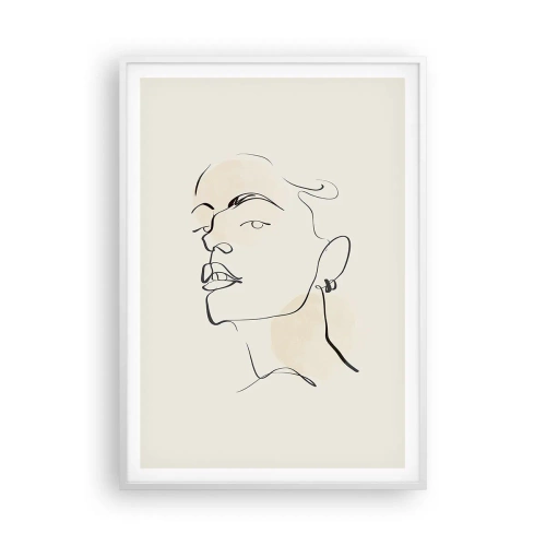 Plakat i hvid ramme - Et stolt blik - 70x100 cm