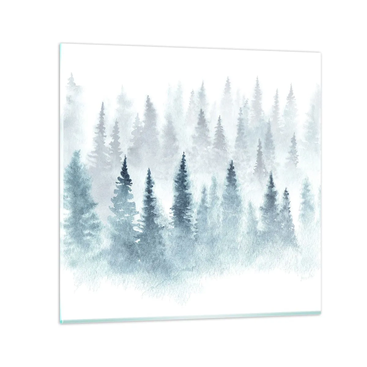 Billede på glas - Indhyllet i tåge - 40x40 cm