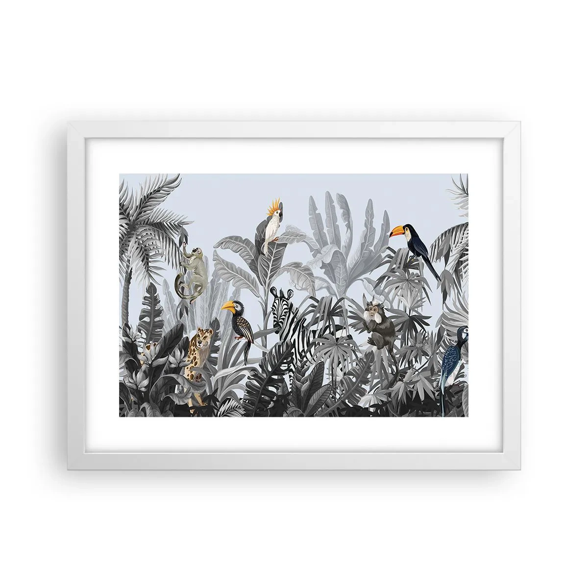 Plakat i hvid ramme - En afrikansk fabel - 40x30 cm