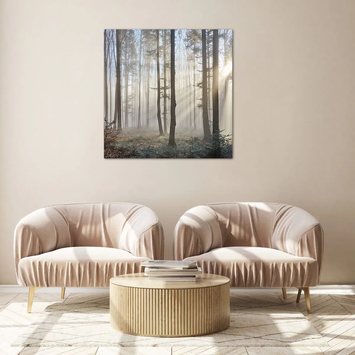 Billede på glas - Tågen er også vågnet op - 50x50 cm