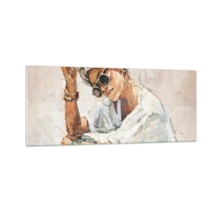 Billede på glas - Portræt i fuldt sollys - 100x40 cm