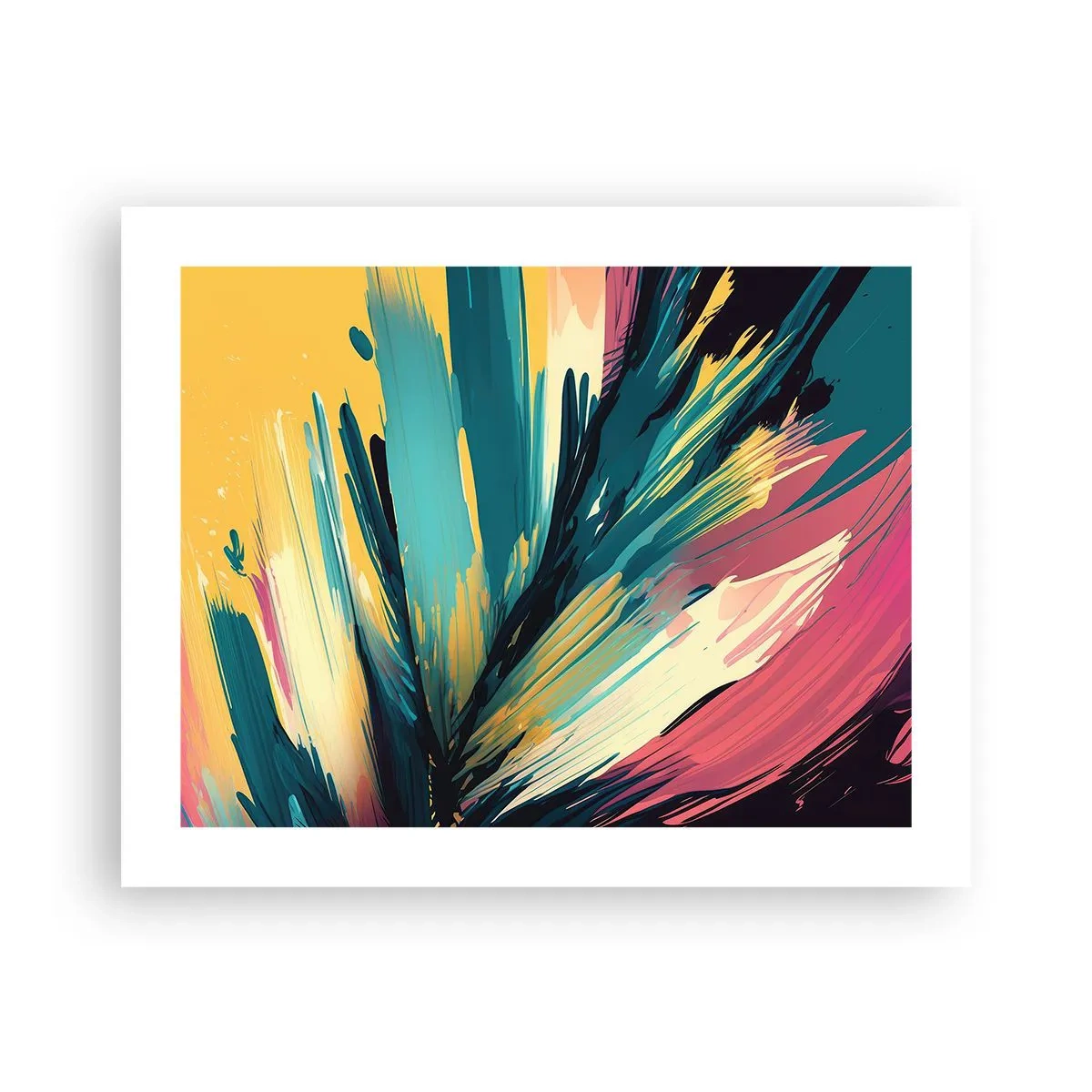 Plakat - Komposition - en eksplosion af glæde - 50x40 cm