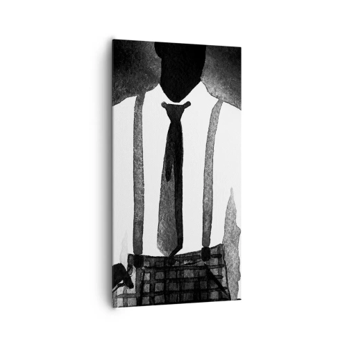Lærredstryk - Billede på lærred - I en noir-atmosfære - 65x120 cm