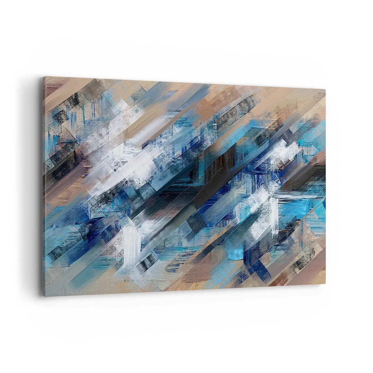 Lærredstryk - Billede på lærred - På en blå skråning - 120x80 cm