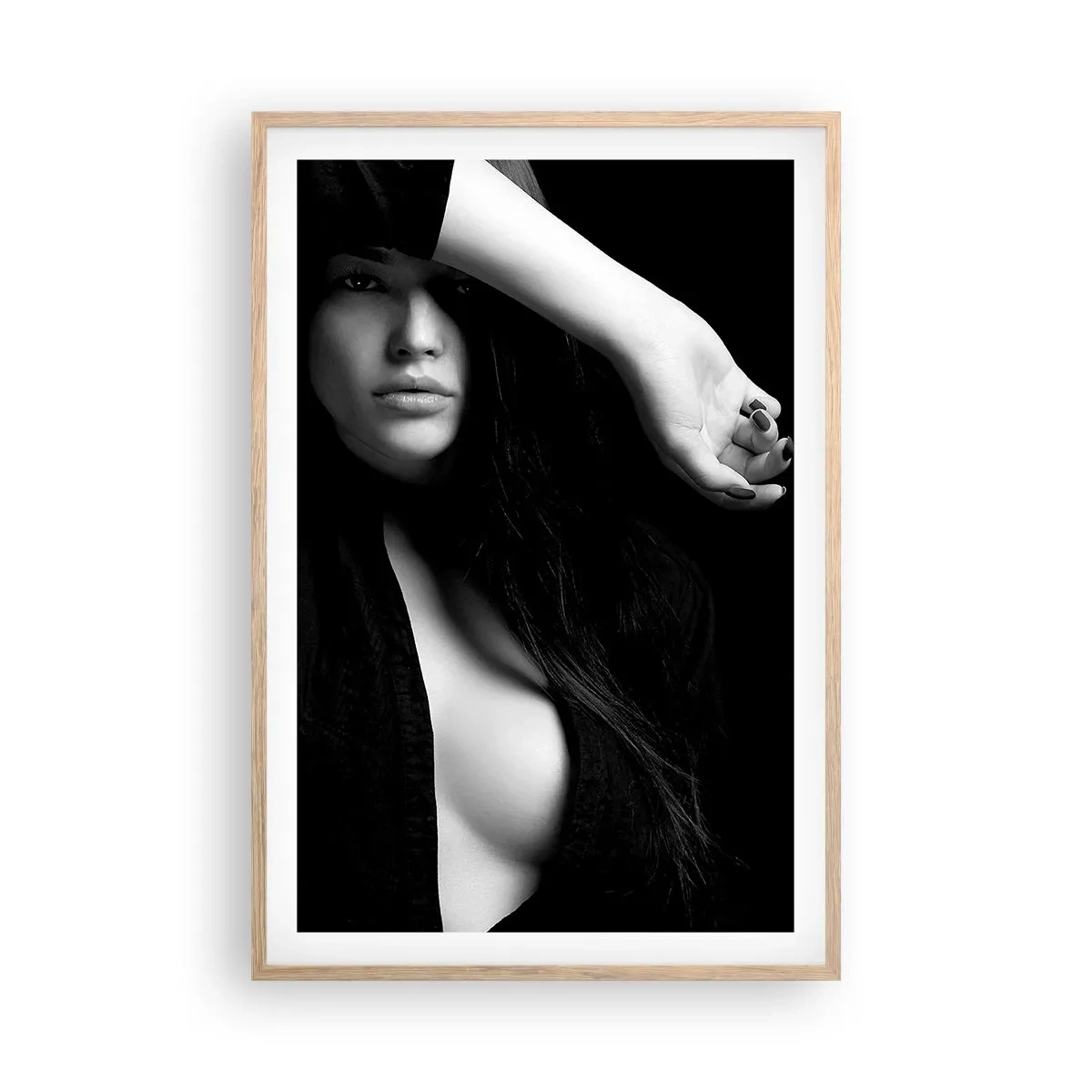 Plakat i ramme af lyst egetræ - Forførelsens skole - 61x91 cm