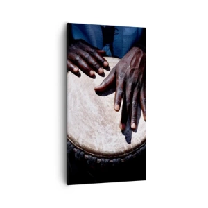 Lærredstryk - Billede på lærred - Lev i takt med din rytme - 55x100 cm