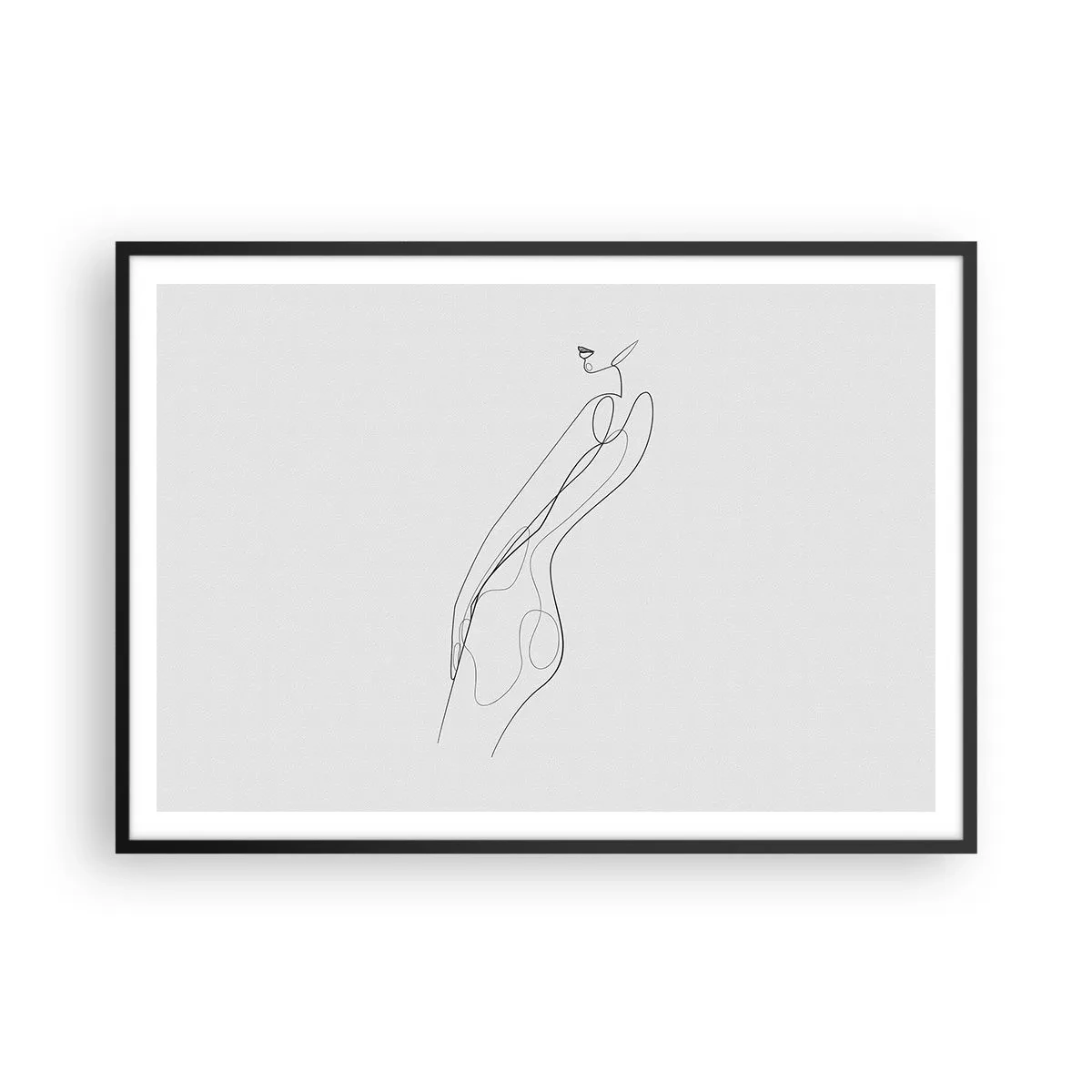 Plakat i sort ramme - Næppe et løfte - 100x70 cm