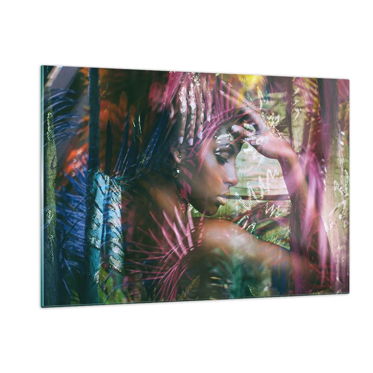 Billede på glas - Moder Natur i junglen - 120x80 cm