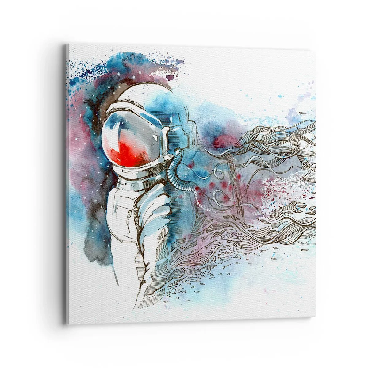 Lærredstryk - Billede på lærred - Alene med kosmos - 70x70 cm