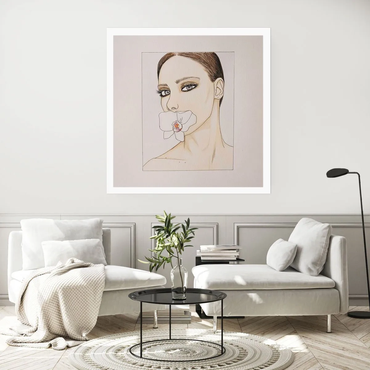 Plakat - Et symbol på elegance og skønhed - 60x60 cm