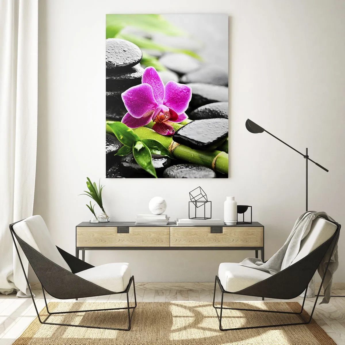 Billede på glas - I en fredelig balance - 50x70 cm