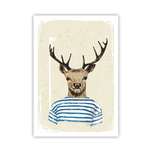 Plakat - Fordi jeg kan lide stribede skjorter! - 70x100 cm