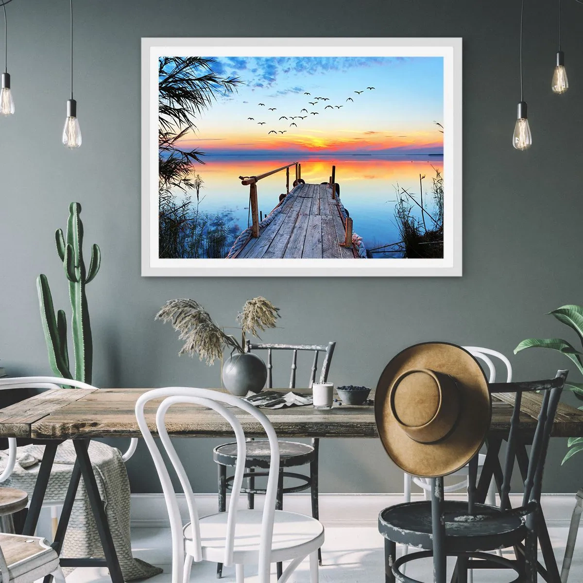 Plakat i hvid ramme - Tid til at tage tilbage... - 100x70 cm