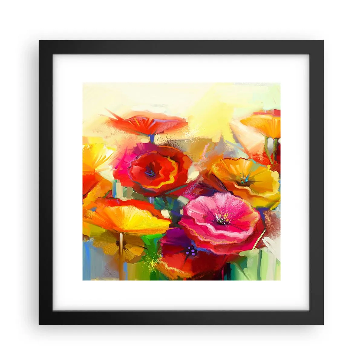 Plakat i sort ramme - Ikke kun rødt - 30x30 cm