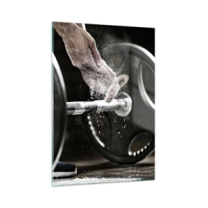 Billede på glas - Udfordringen er taget imod! - 50x70 cm