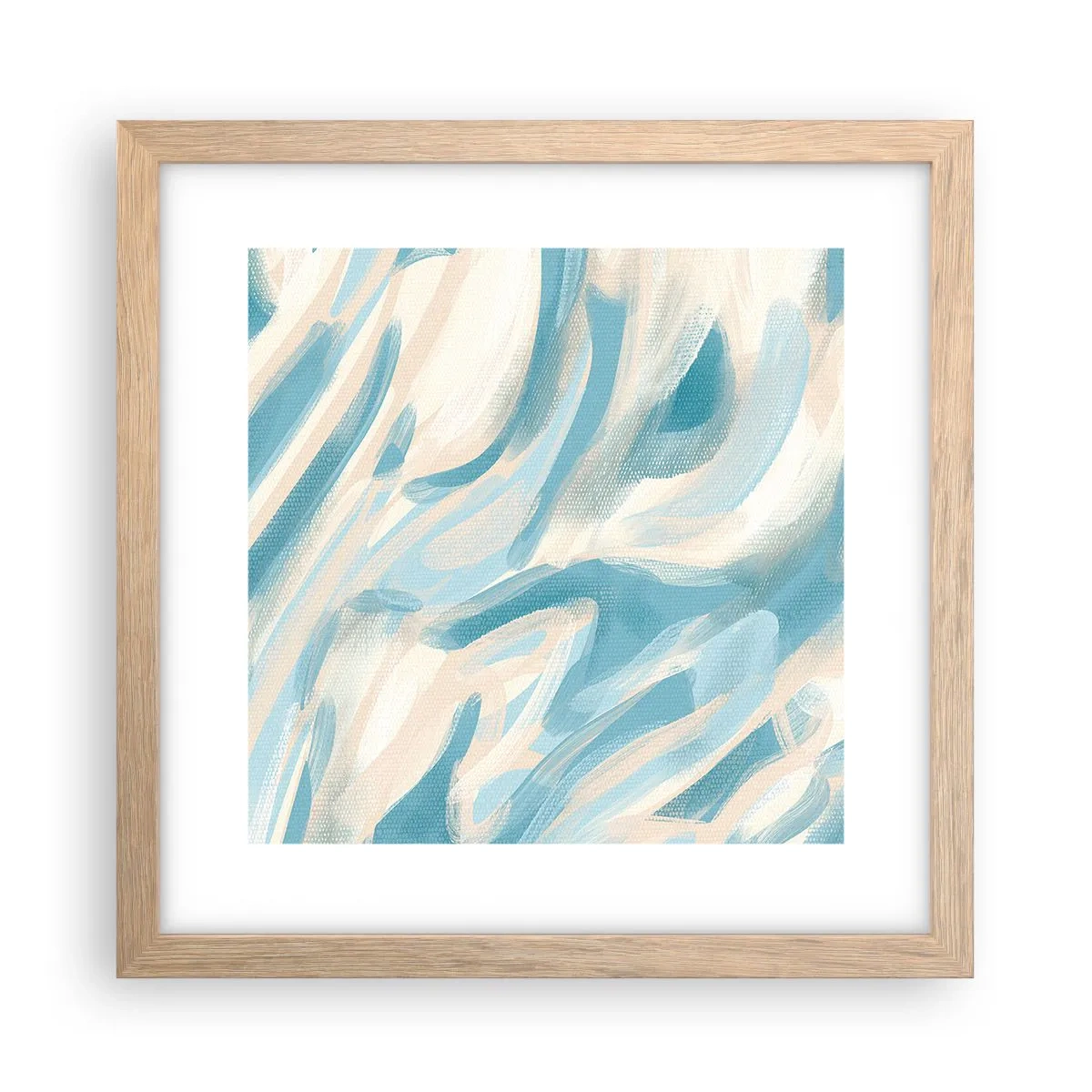 Plakat i ramme af lyst egetræ - Forårsbriser - 30x30 cm