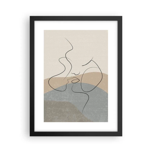 Plakat i sort ramme - Som et penselstrøg - 30x40 cm
