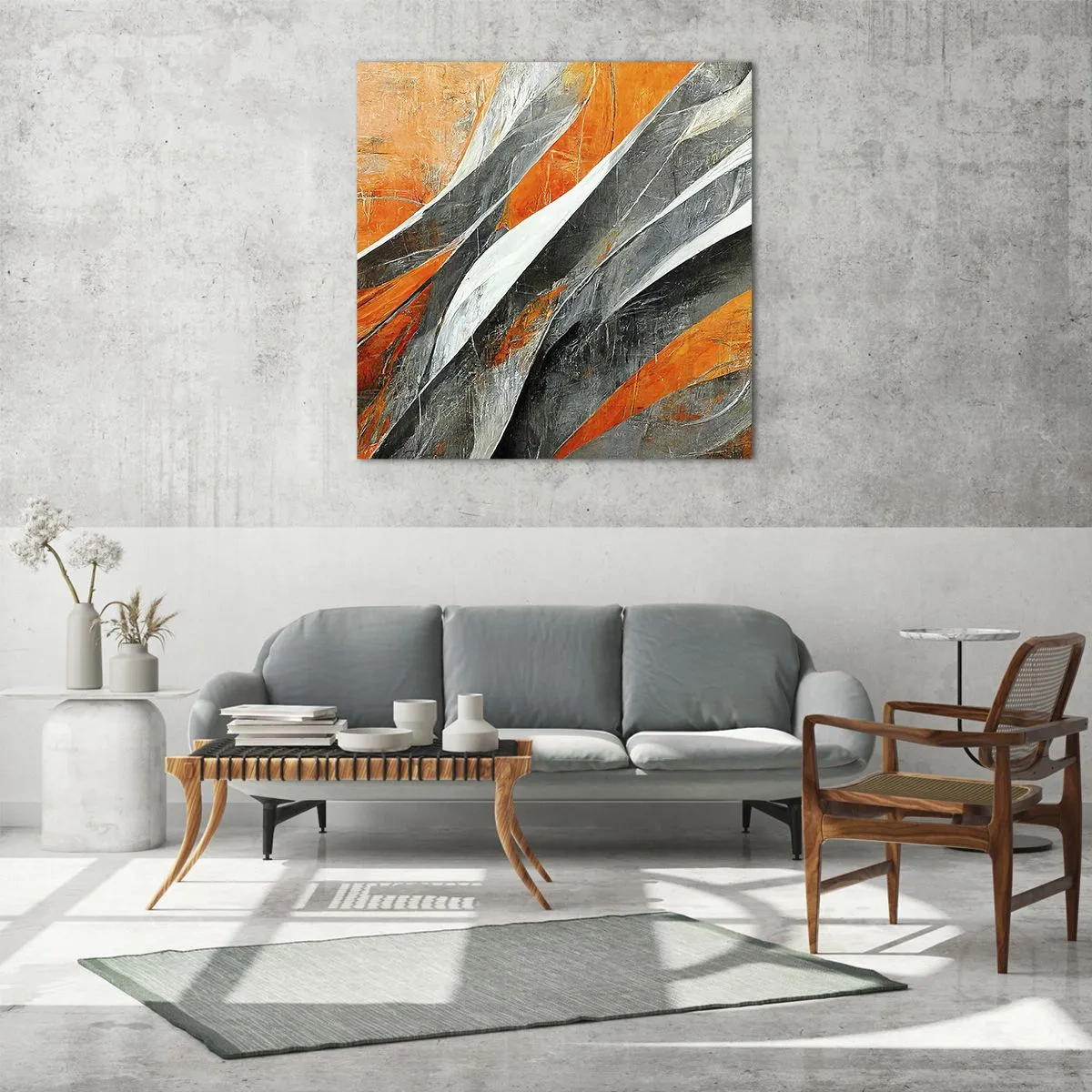 Billede på glas - Varme og kulde - 40x40 cm