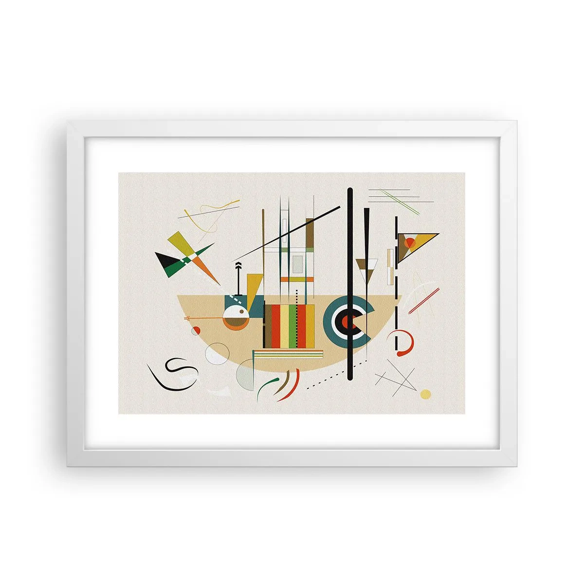 Plakat i hvid ramme - Og verden griner - 40x30 cm