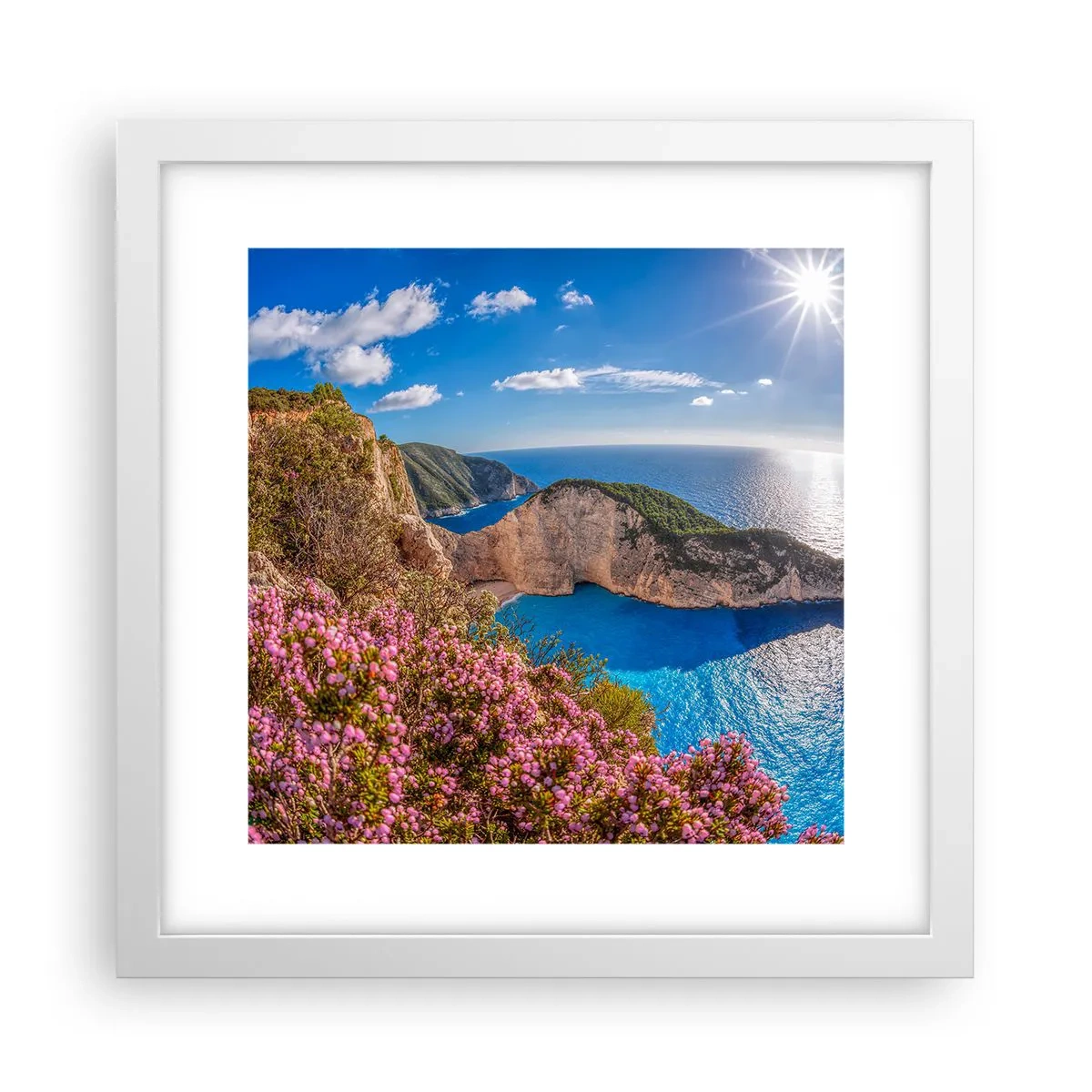 Plakat i hvid ramme - Min store græske ferie - 30x30 cm