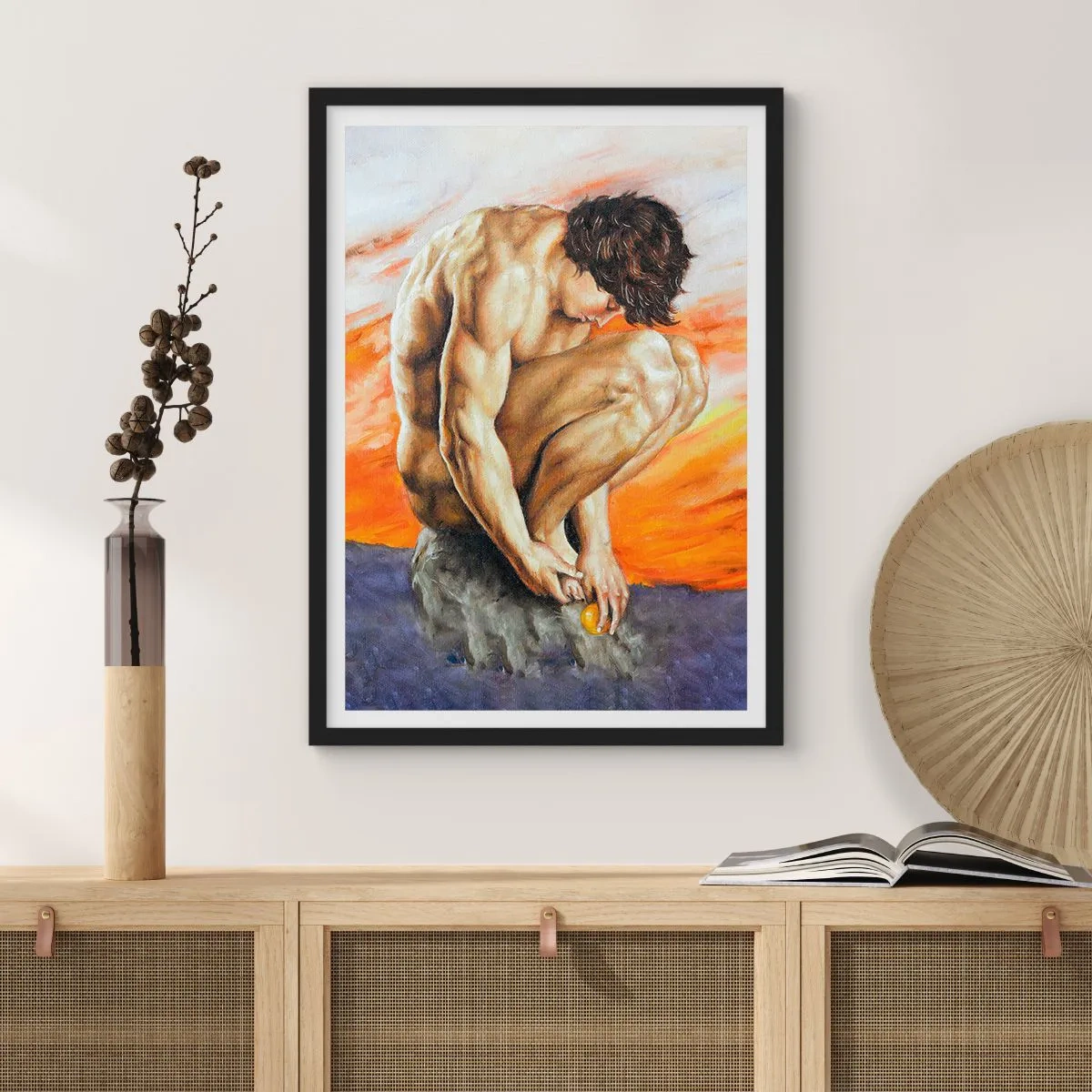 Plakat i sort ramme - Sænket i sig selv - 40x50 cm
