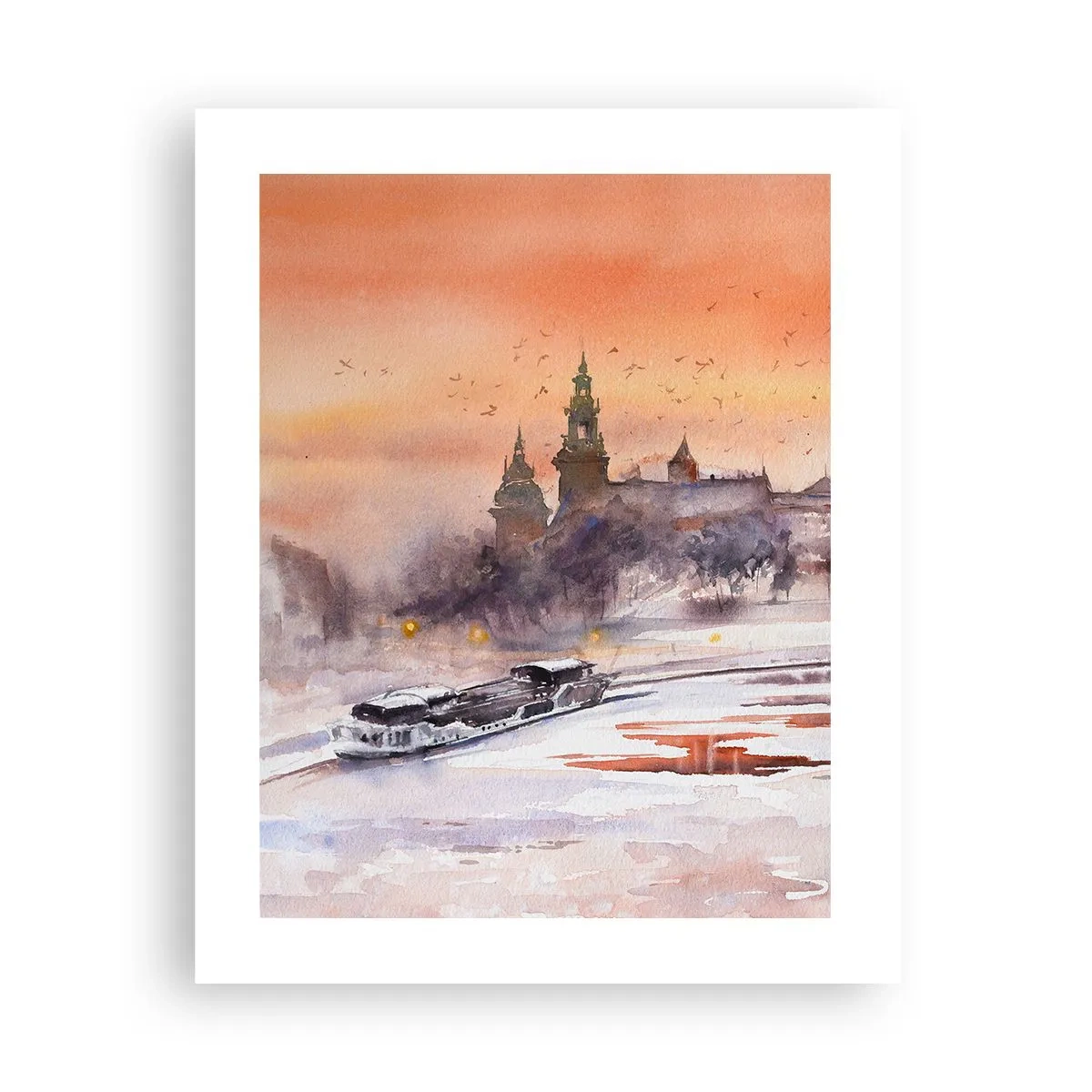Plakat - Kongelig solnedgang - 40x50 cm