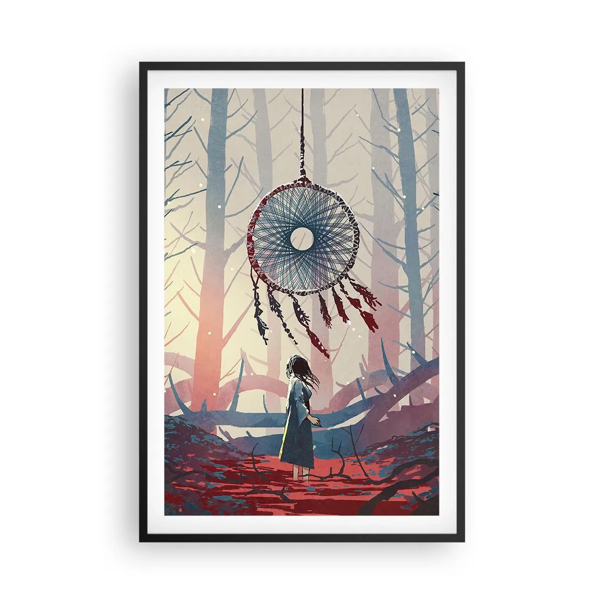 Plakat i sort ramme - Det hemmelige ritual for lykke - 61x91 cm