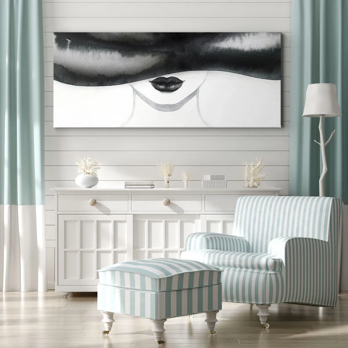 Lærredstryk - Billede på lærred - Et sensuelt mysterium - 100x40 cm
