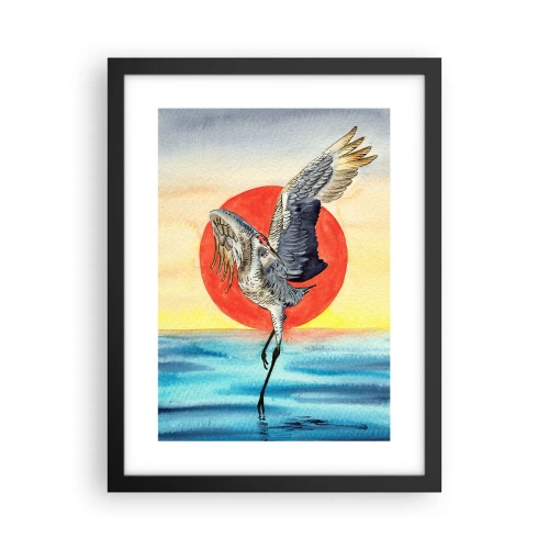 Plakat i sort ramme - Tid til at gå tilbage - 30x40 cm