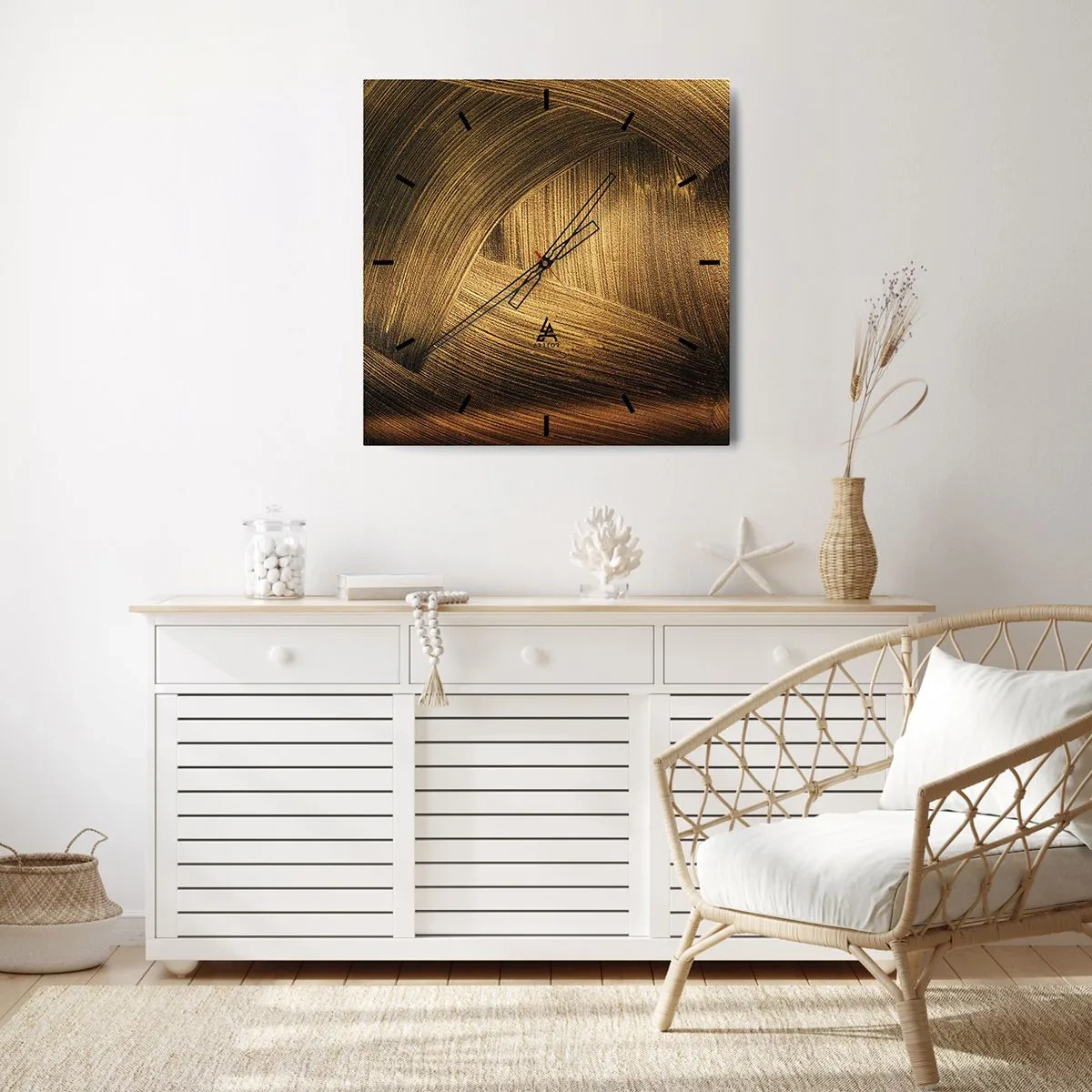 Vægur, Uret - I den gyldne labyrint - 40x40 cm