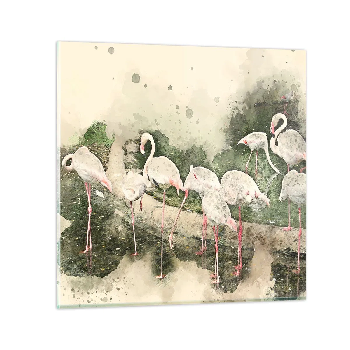 Billede på glas - En eksotisk drøm - 60x60 cm