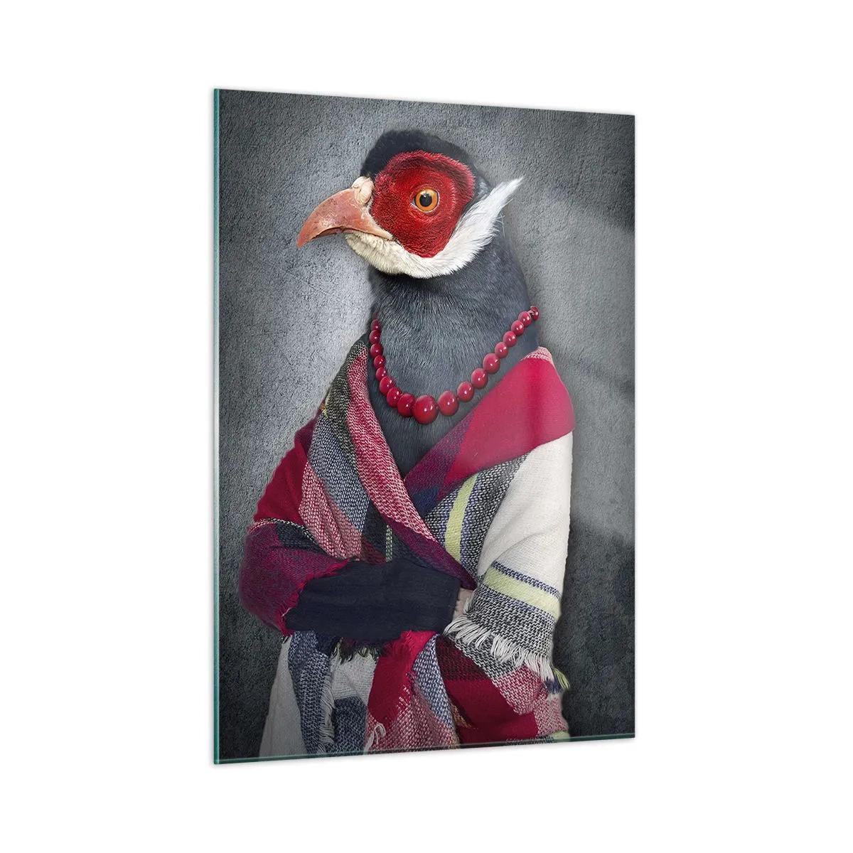 Billede på glas - Hvad laver jeg her?! - 50x70 cm