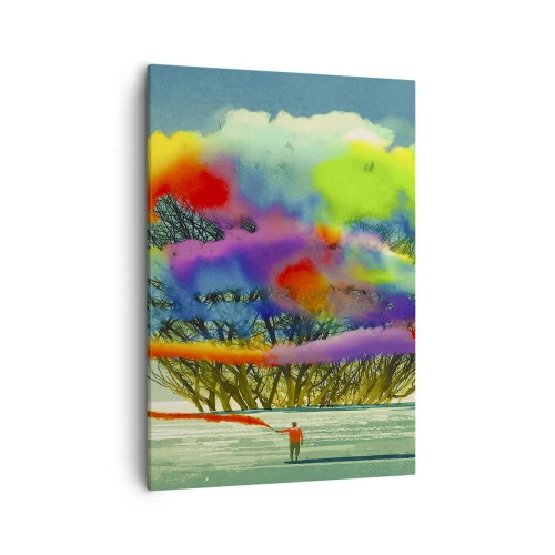 Lærredstryk - Billede på lærred - Giv liv til denne verden - 50x70 cm