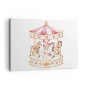 Lærredstryk - Billede på lærred - Barndommens søde verden - 100x70 cm