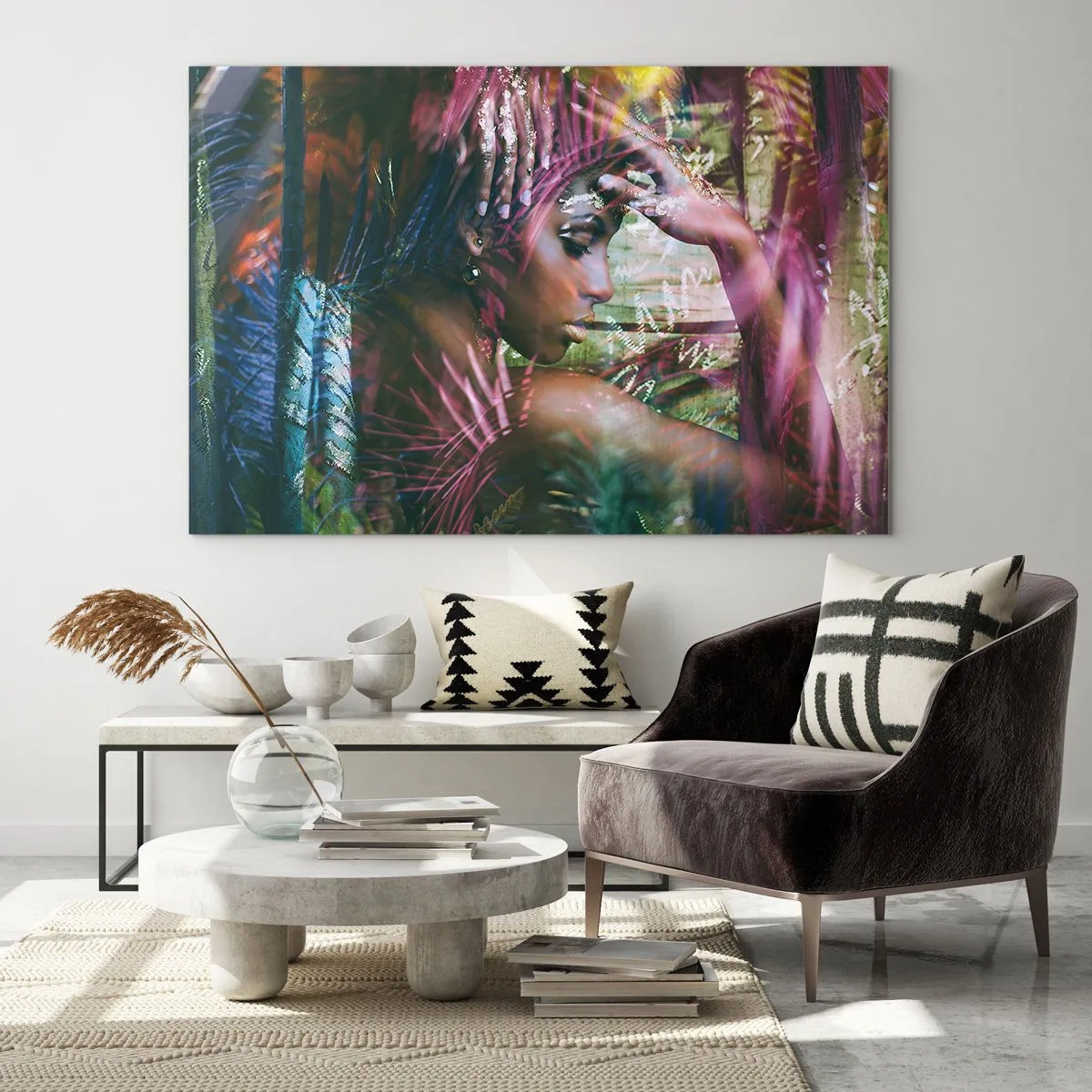 Billede på glas - Moder Natur i junglen - 120x80 cm