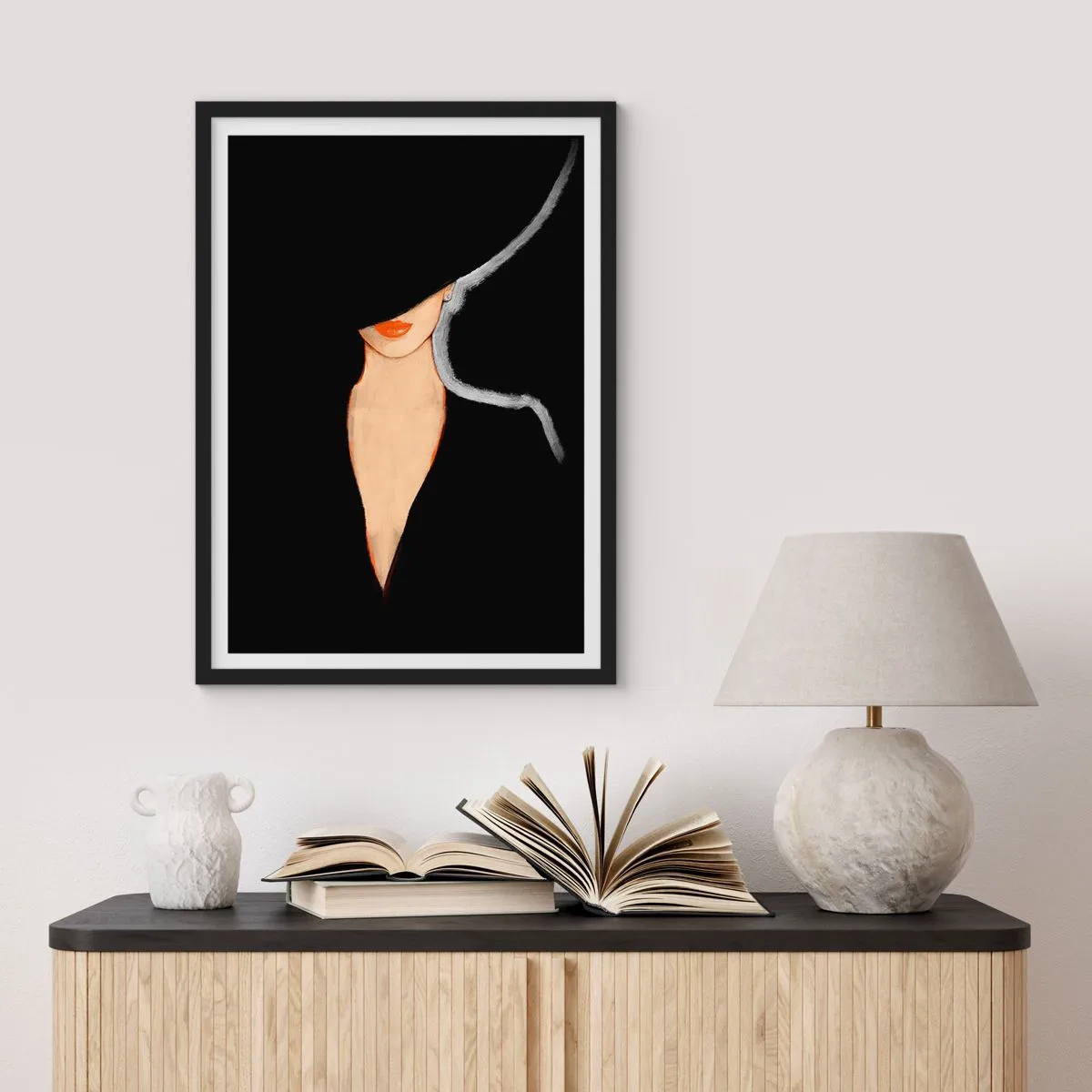 Plakat i sort ramme - Elegance og stil - 40x50 cm