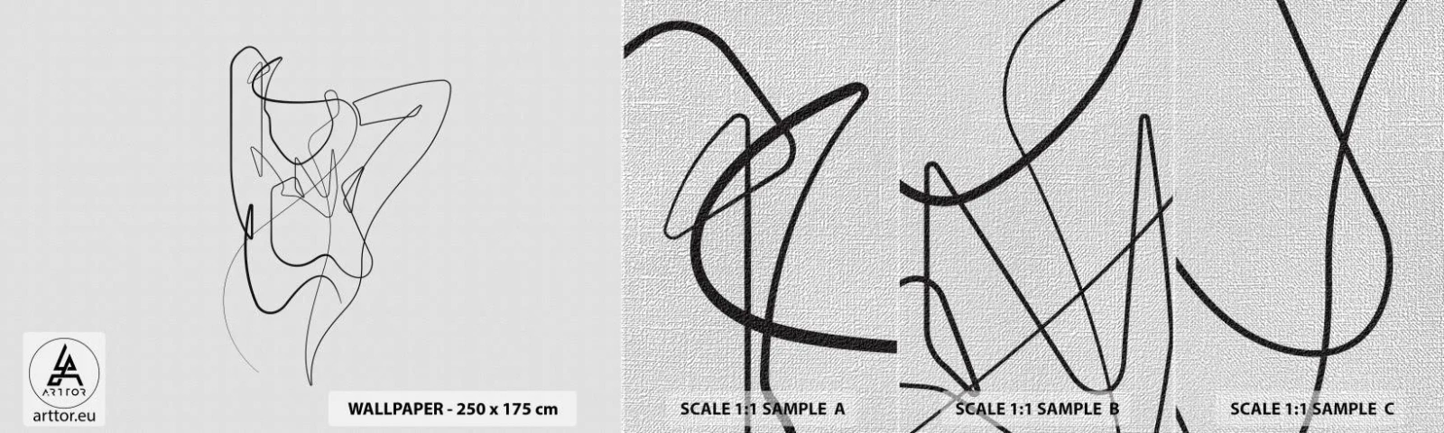 Prøve Fototapet Premium Canvas - Virkelig, hvad er du for en person... - Abstraktion, Kvindes krop, Grafik - 100x30 cm