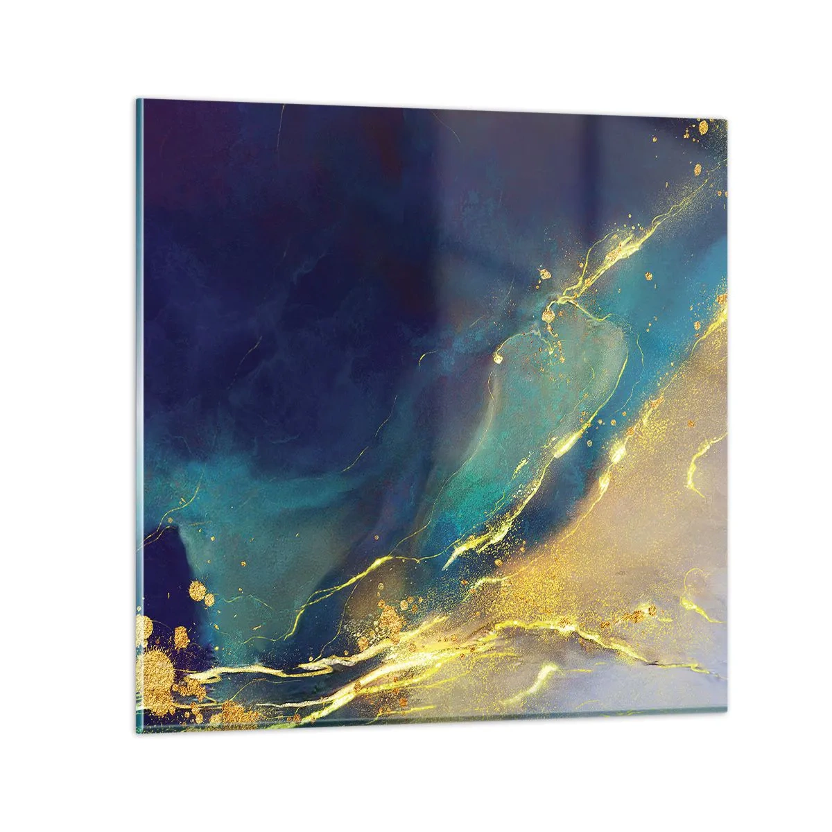 Billede på glas - Gylden marsk - 50x50 cm