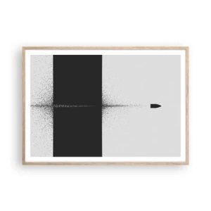 Plakat i ramme af lyst egetræ - Lige til sagen - 100x70 cm