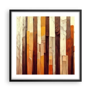 Plakat i sort ramme - Hymne af skovens træer - 50x50 cm