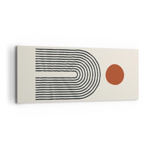 Lærredstryk - Billede på lærred - Magnetisme af former og farver - 120x50 cm